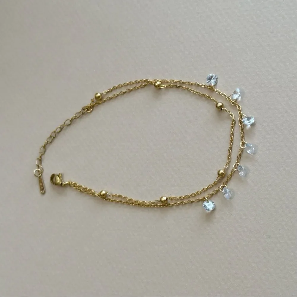 Crystal  anklet #1485